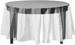 Round Clear Plastic Table Covers | 12 Pack