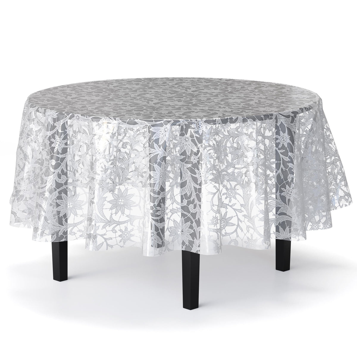 Round White Lace Table Cover