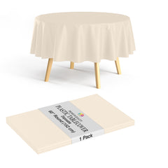 Premium 60" Round Ivory Table Cover