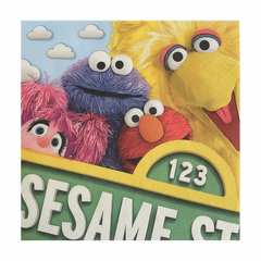 Sesame Street Birthday Lunch Napkins - 6.5 In. x 6.5 In. - 16-Pack