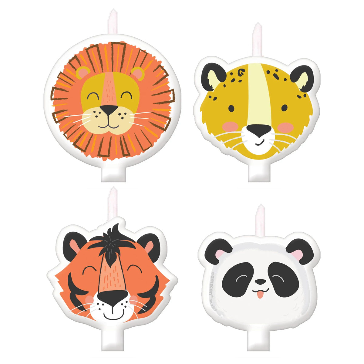 Get Wild Jungle Animals Birthday Candle Set | 4 Count