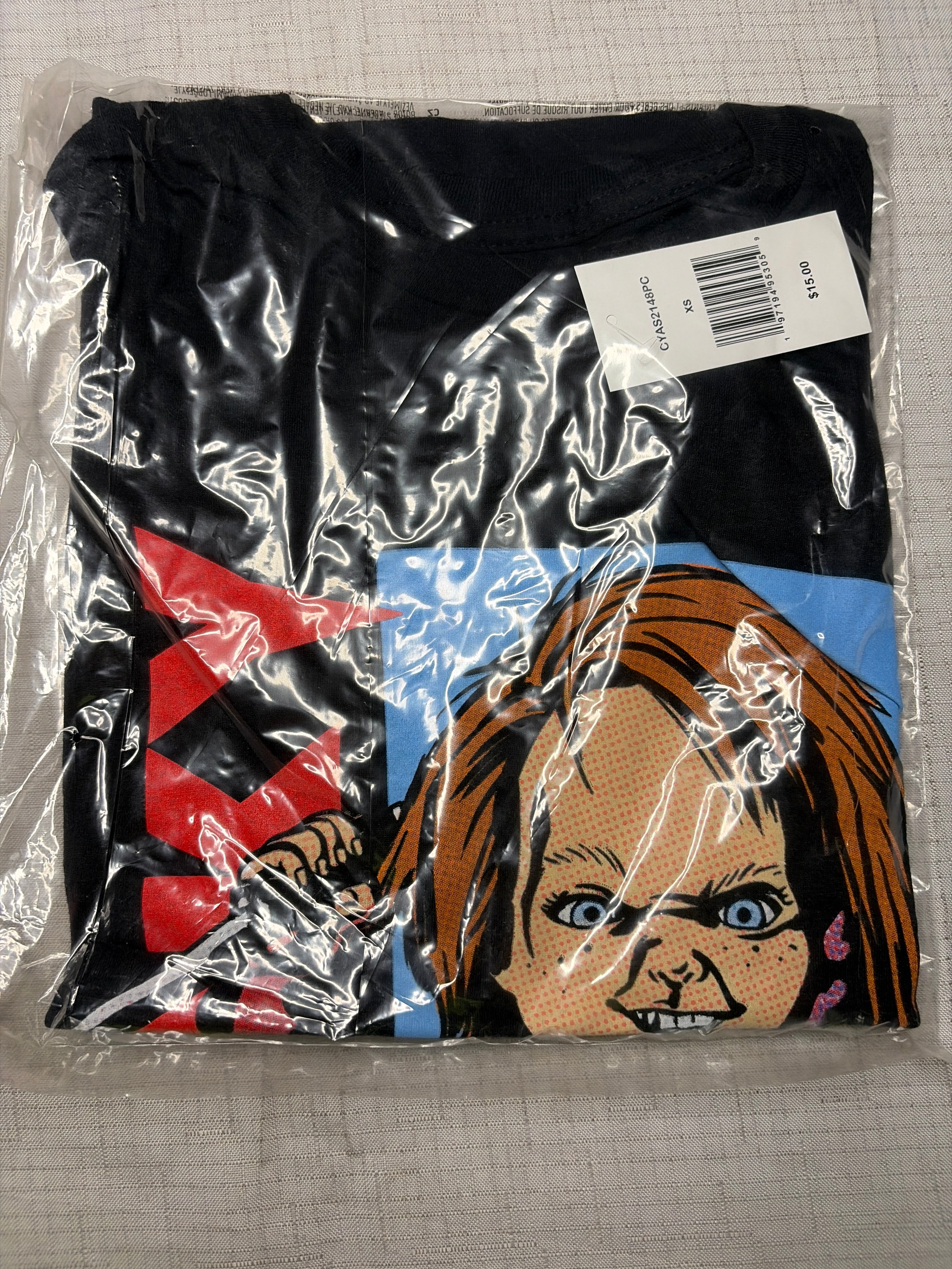 Chucky "Walking with Knife" Halloween T-Shirt - Adult XS