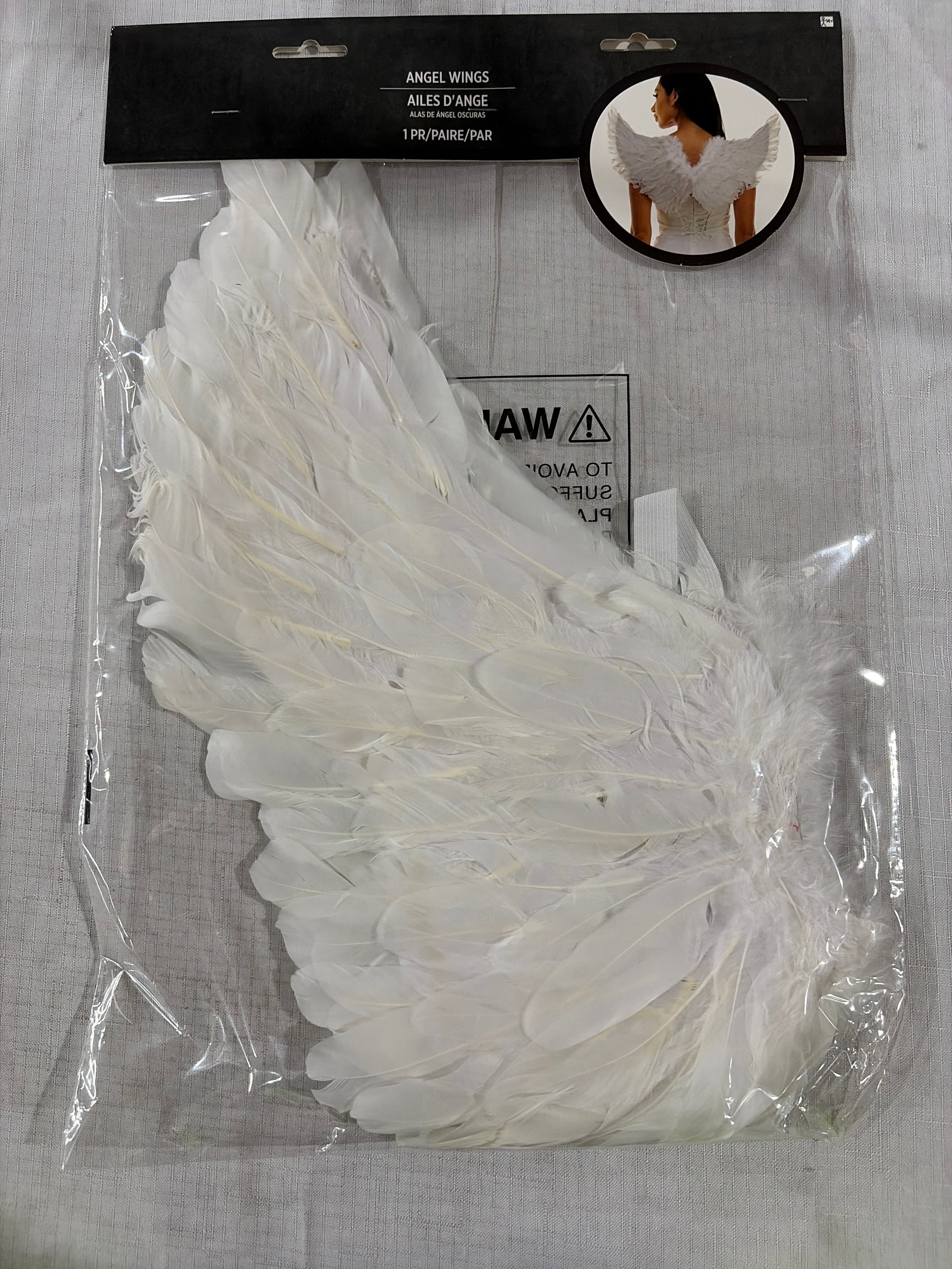 Mystical White Angel Wings - Halloween Accessory