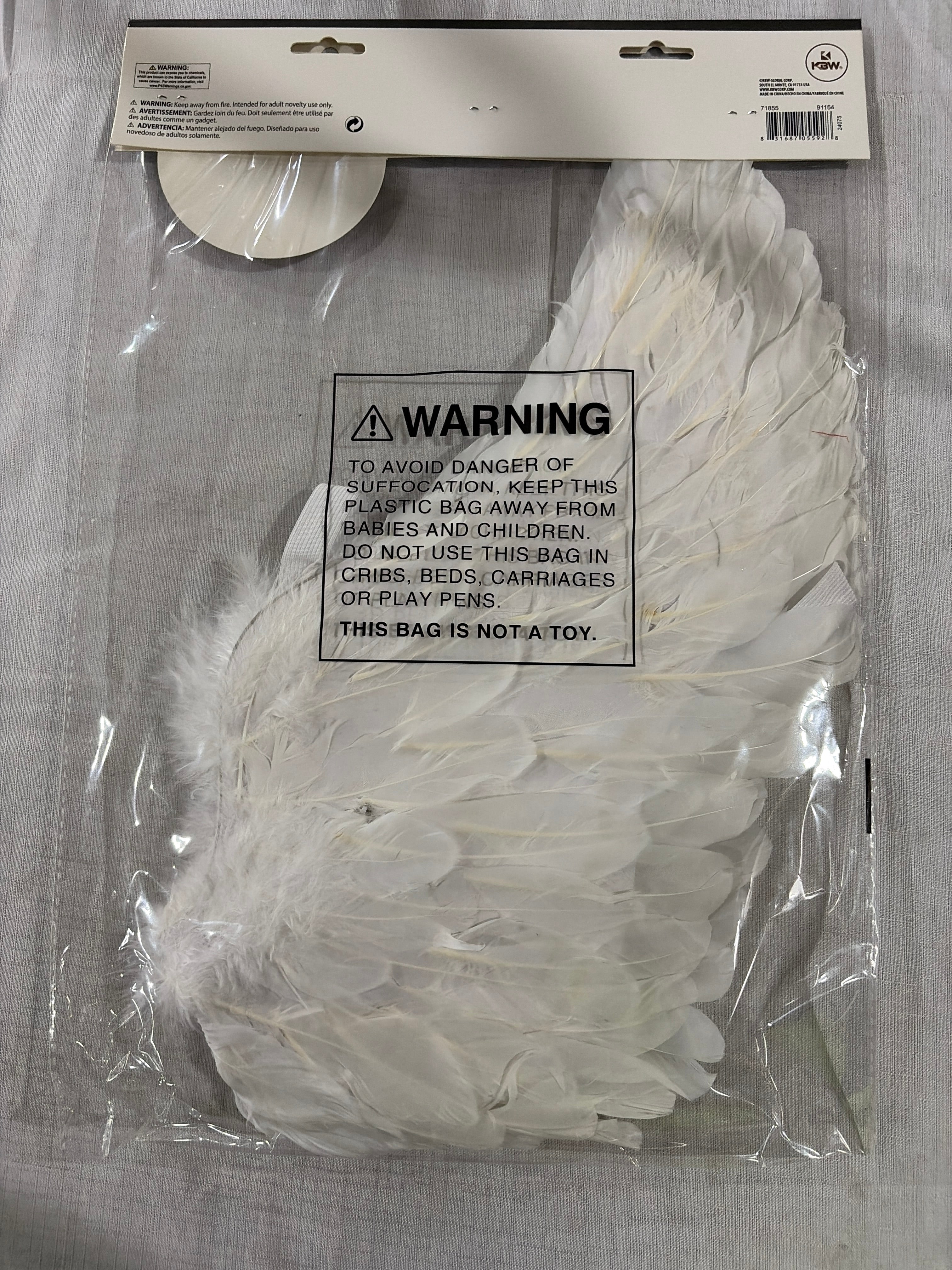 Mystical White Angel Wings - Halloween Accessory