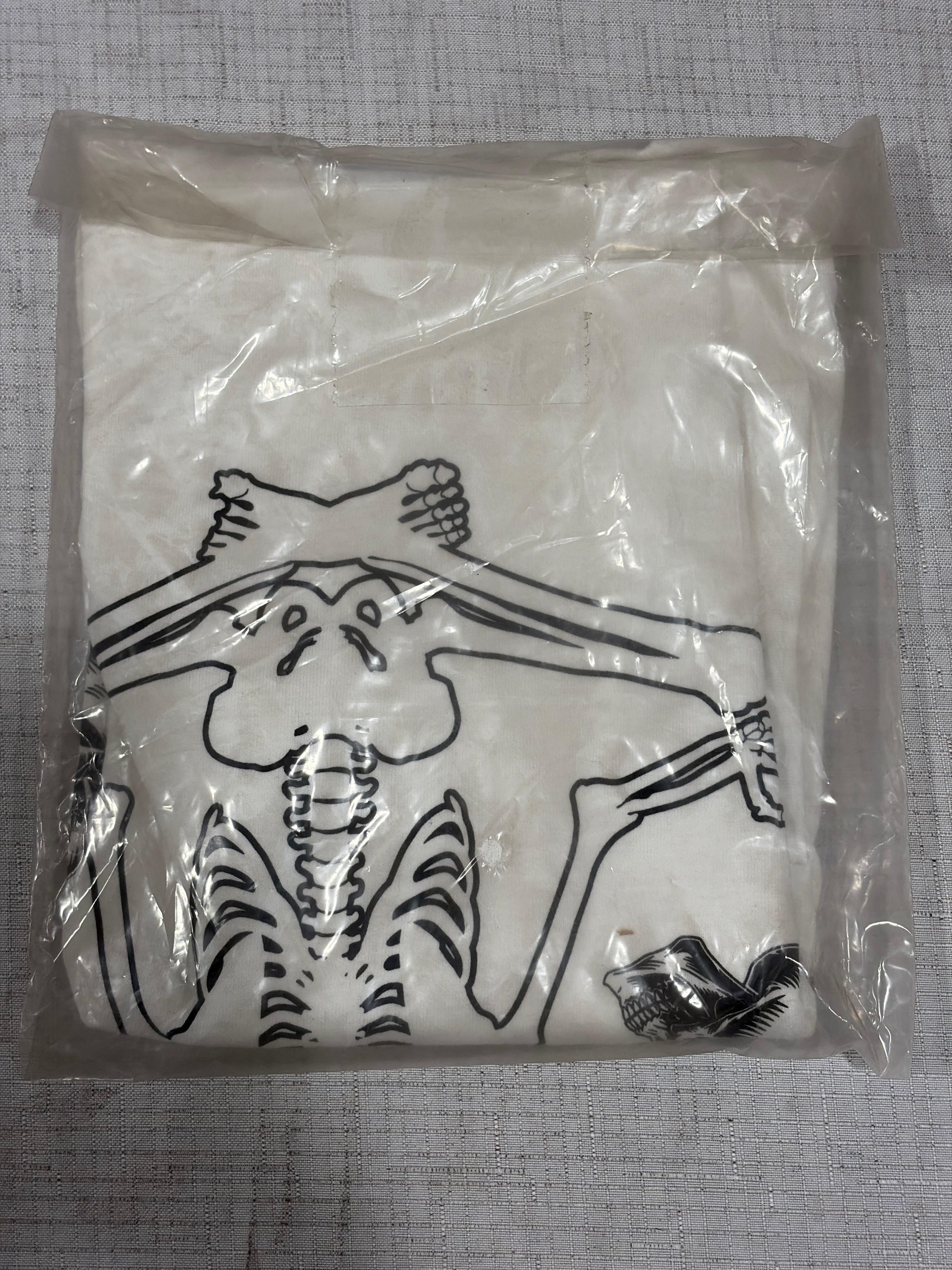 Halloween Skeleton Head Crop Top T-Shirt - Adult 2XL