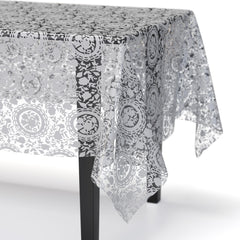 Silver Lace Table Cover