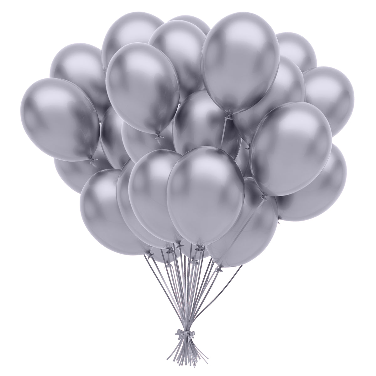 12 In. Silver Balloons | 72 Count