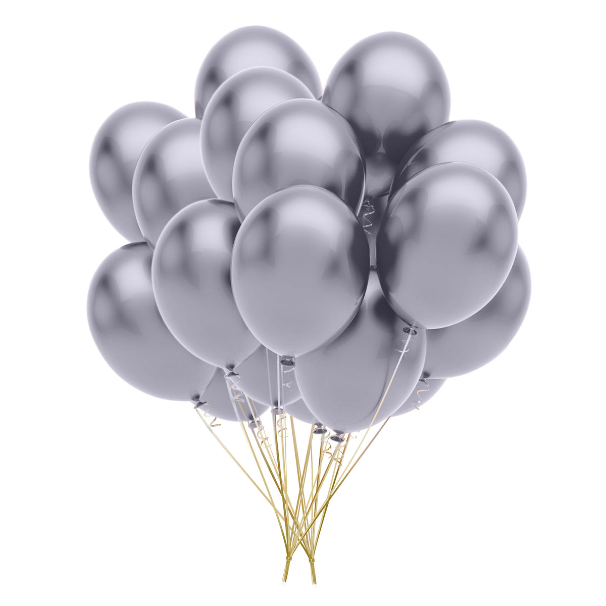 5 In. Silver Latex Balloon | 25 Count