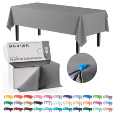 54 in. x 100 Ft. Cut To Size Table Roll  | Silver | Case of 6