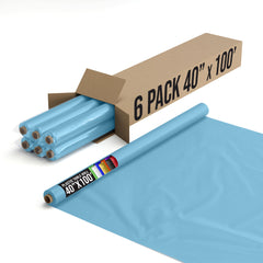 40 In. x 100 Ft. Sky Blue Table Roll | Case of 6