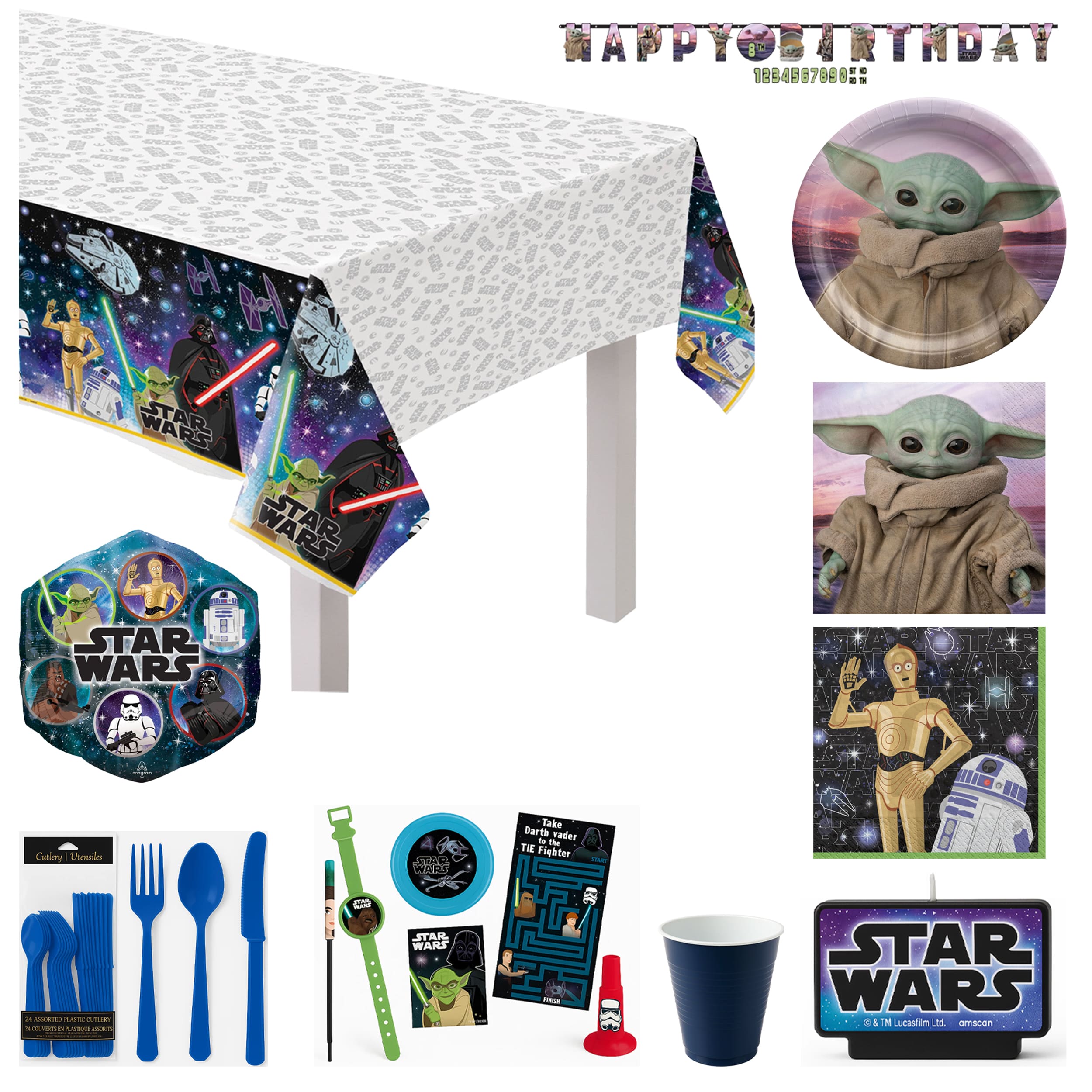Star Wars Birthday Party Mid Kit - For 8 Guests