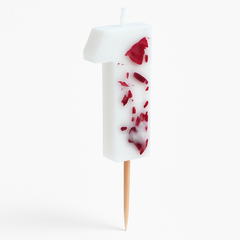 Ginger Ray Pressed Petal Number 1 Birthday Candle