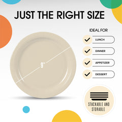 9 In. Ivory Paper Plates - 20 Ct.