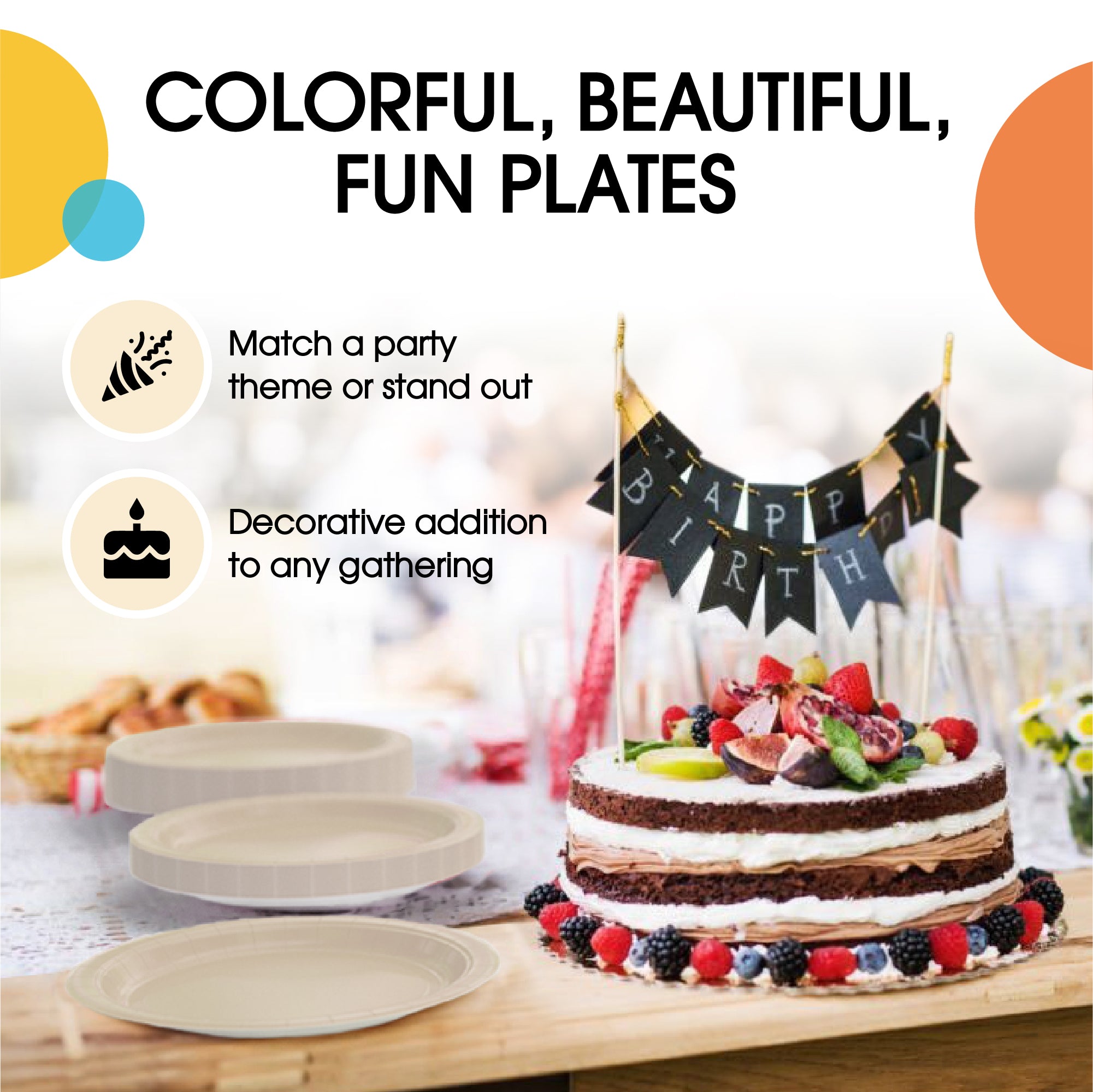 7 In. Ivory Paper Plates - 20 Ct.