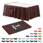 Brown Plastic Table Skirt | 14 ft. x 29 in.
