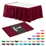 Burgundy Plastic Table Skirt | 168 in. x 29 in.