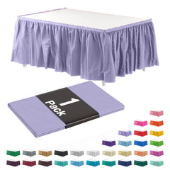 Lavender Plastic Table Skirt | 168 in. x 29 in.