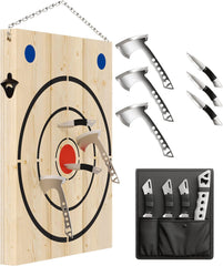 Axe Throwing Board With Axes And Knives