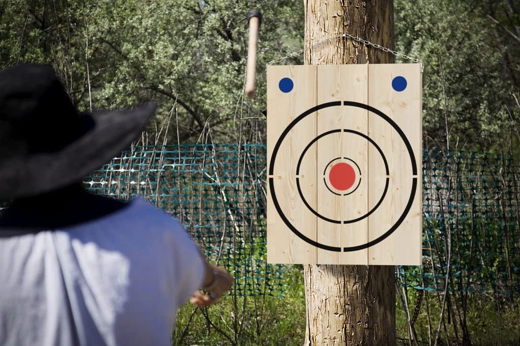 Axe Throwing Board With Axes And Knives