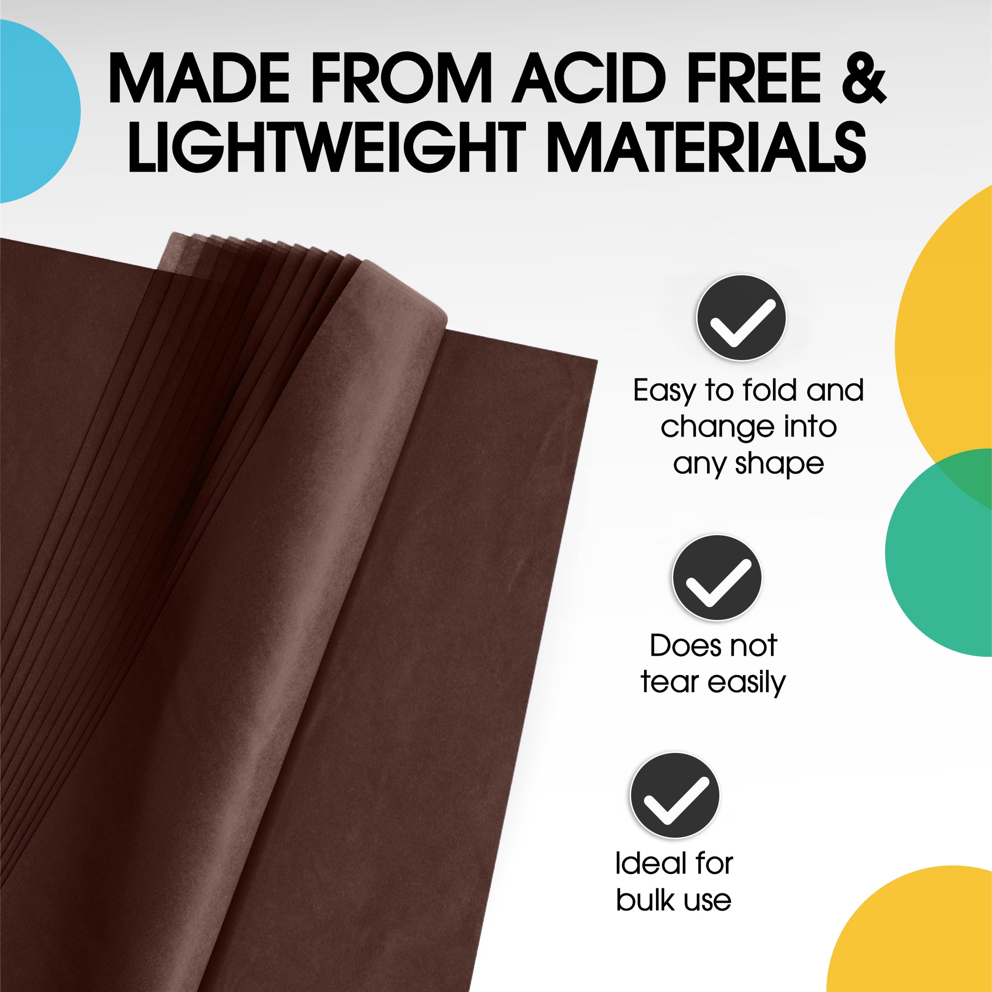 Brown Tissue Paper 15 in. x 20 in. | 480 Sheets