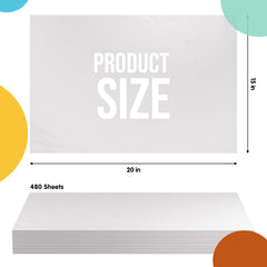 White Tissue Paper 15 in. x 20 in. | 480 Sheets