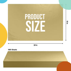 Gold Tissue Paper 15 in. x 20 in. | 480 Sheets