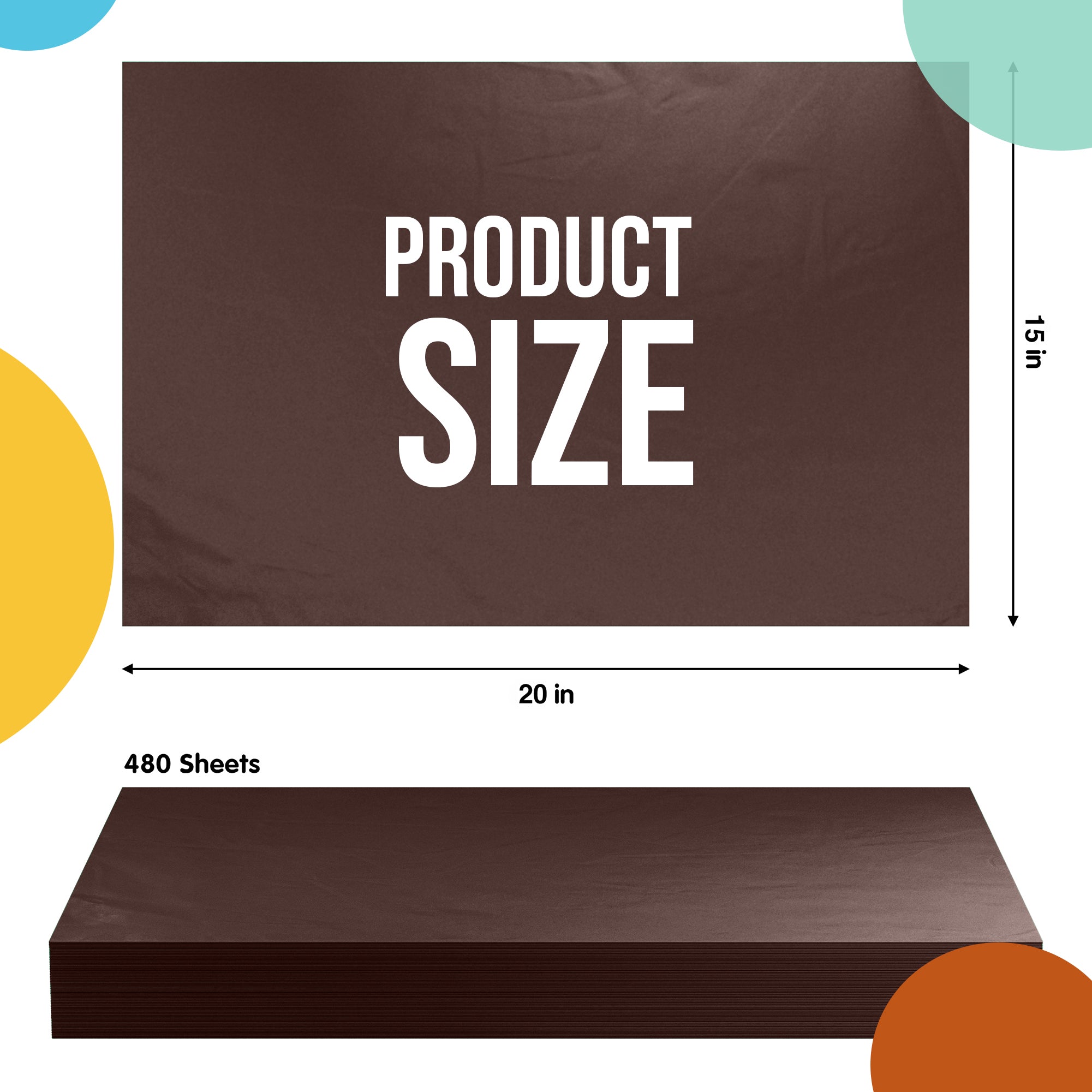 Brown Tissue Paper 15 in. x 20 in. | 480 Sheets