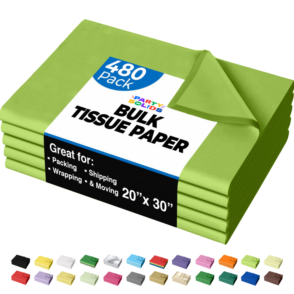 Lime Tissue Paper 20 in. x 30 in. | 480 Sheets