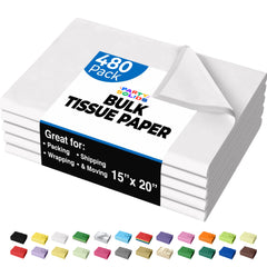 White Tissue Paper 15 in. x 20 in. | 480 Sheets