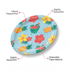 7" Summer Luau Paper Plates - 20 Ct.