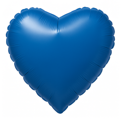 Royal Blue Heart Foil Balloon - 18 Inches
