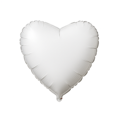 White Heart Foil Balloon - 18 Inches