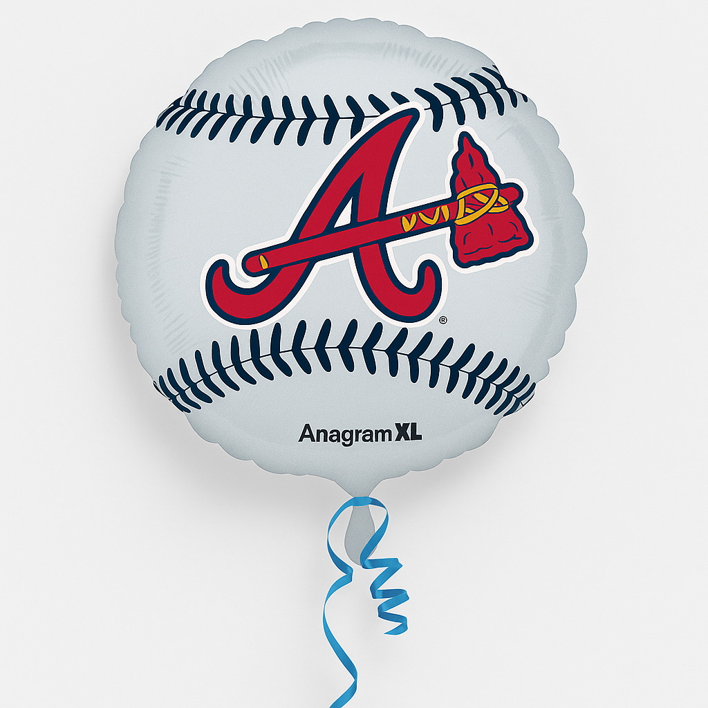 18" Atlanta Braves Baseball Foil Mylar Balloon