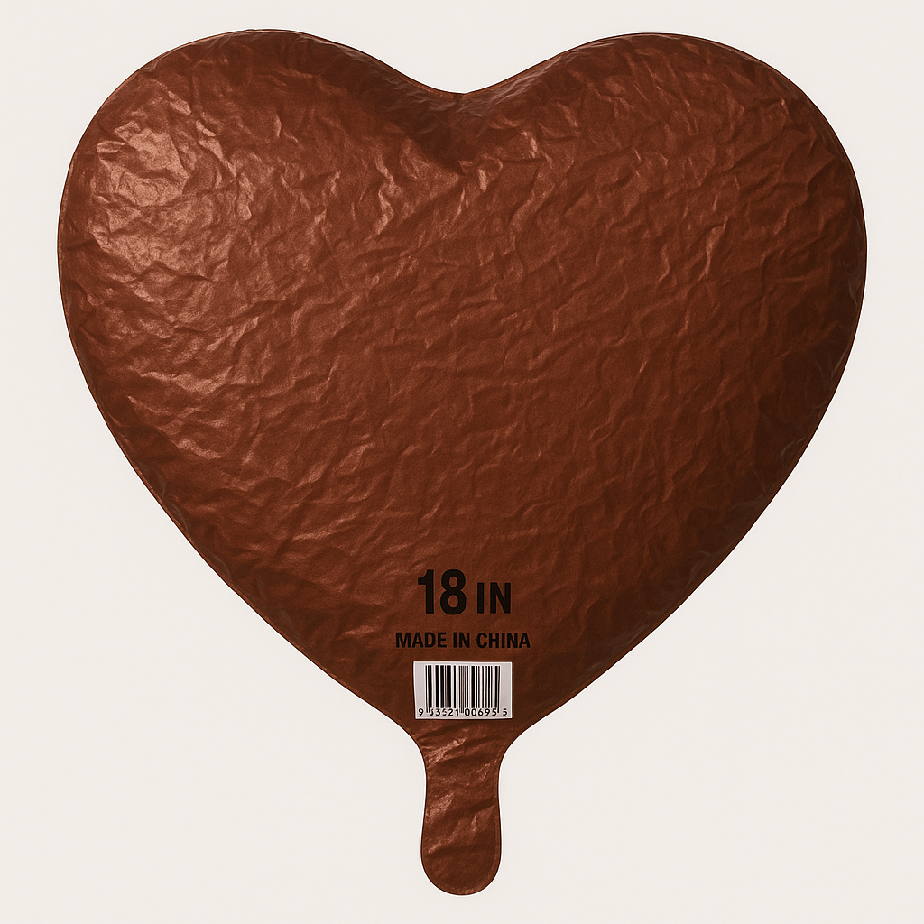 Bright Pink Heart Metallic Balloon - 18-Inch