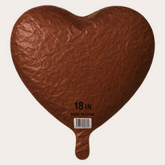Bright Pink Heart Metallic Balloon - 18-Inch