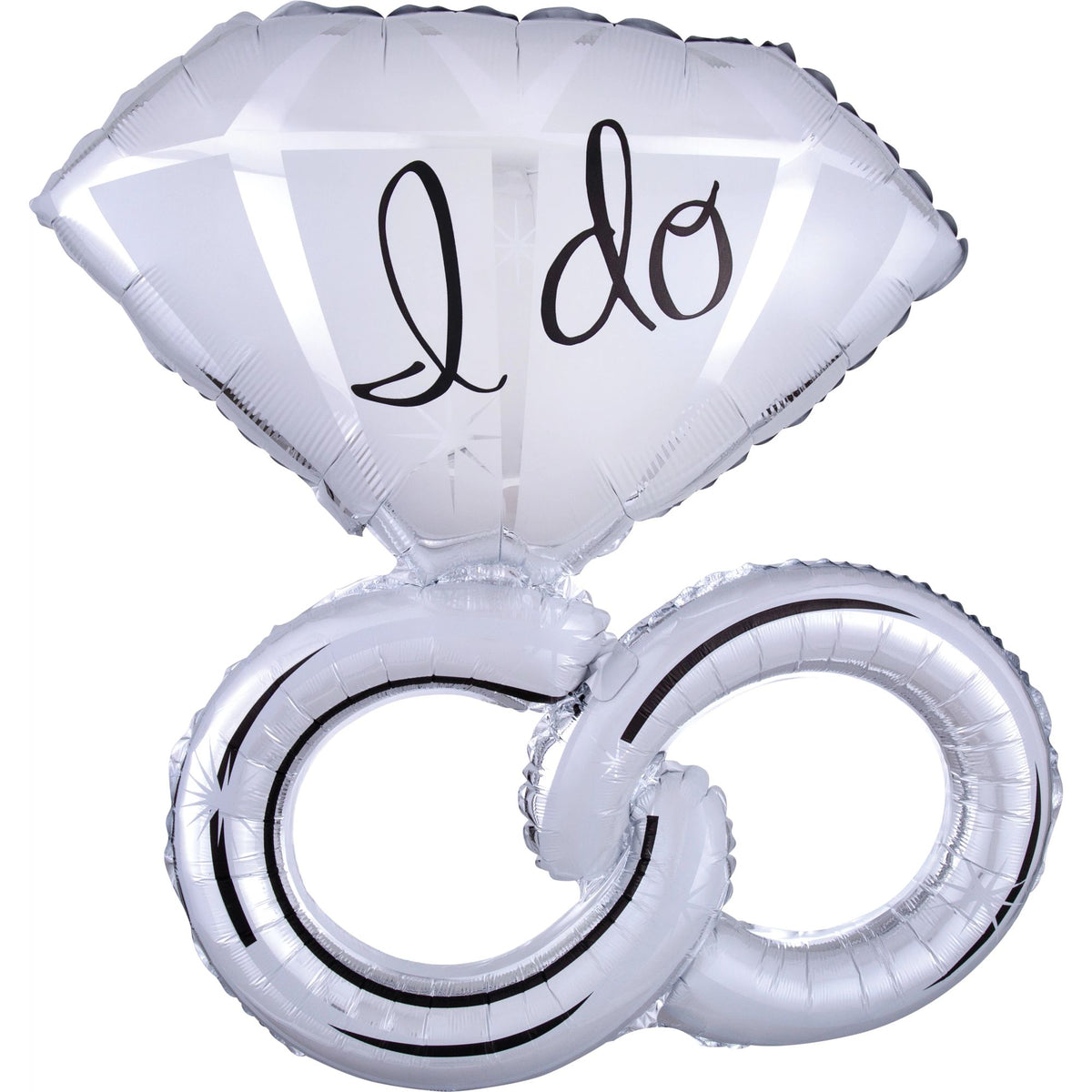 Elegant "I Do" Wedding Ring Foil Balloon