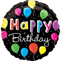 Bright & Festive "Happy Birthday" Foil Balloon - 18 Inch