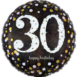Sparkling 30th Birthday Foil Balloon - 18 Inch