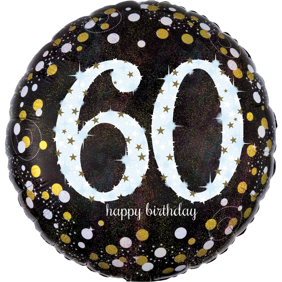 Sparkling 60th Birthday Celebration Foil Balloon - 18 Inch