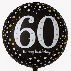 Sparkling 60th Birthday Celebration Foil Balloon - 18 Inch