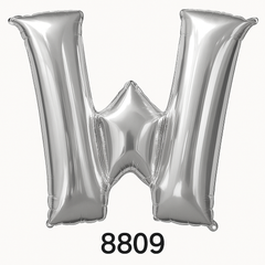 Silver Foil Letter "W" Balloon