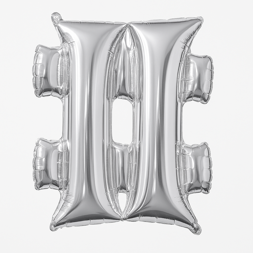 Silver Star Metallic Foil Balloon