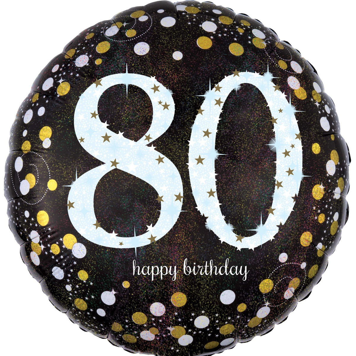 80th Birthday Celebration Sparkle Balloon