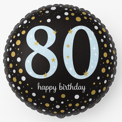 80th Birthday Celebration Sparkle Balloon