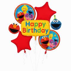 Sesame Street Happy Birthday Foil Balloon Bouquet