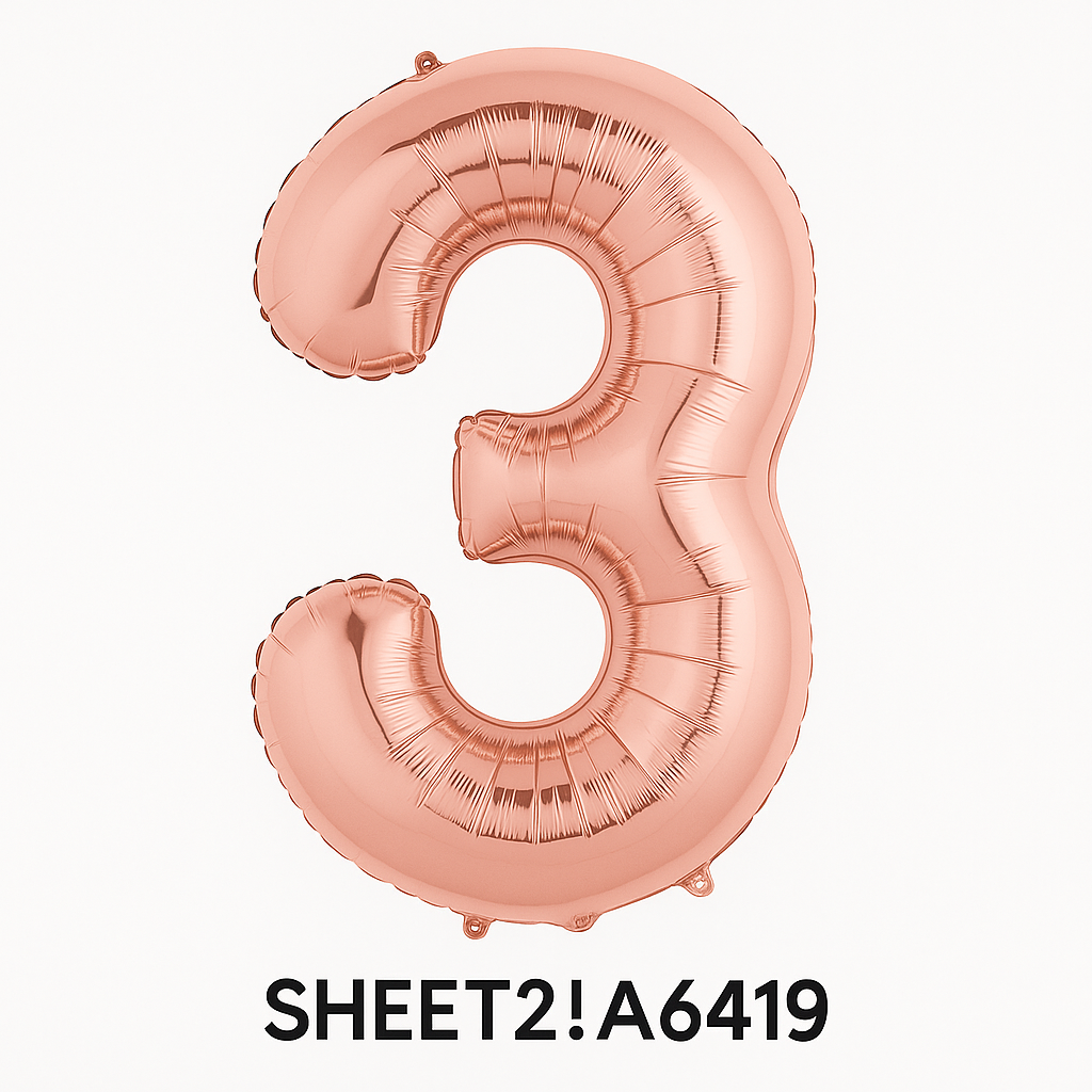 Rose Gold Number 3 Foil Super Shape Balloon