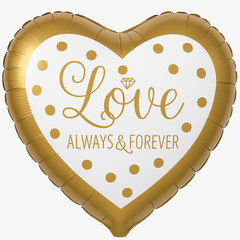 18-Inch Sparkling Gold Heart Wedding Balloon