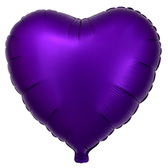 Royal Purple Heart Foil Balloon - 18 Inches