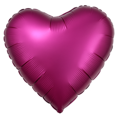 Bright Pink Heart-Shaped Foil Balloon - 18 Inch