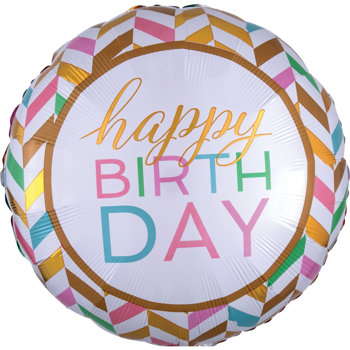 Metallic Celebration Happy Birthday Foil Balloon